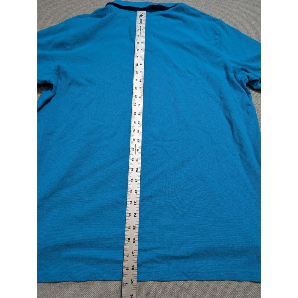 Polo Ralph Lauren Men's Polo Shirt XXL Turquoise Custom Fit Cotton Pique Pony